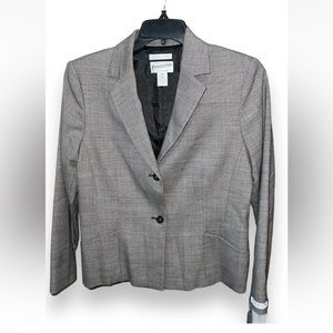 VTG Pendleton Savvy Stretch Wool Checked Long Sleeve Blazer Jacket Women 10 NWT